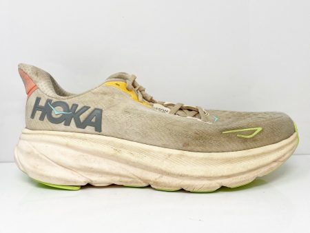 Hoka One One Womens Clifton 9 1127896 VLS Beige Running Shoes Sneakers Sz 10.5 B Cheap