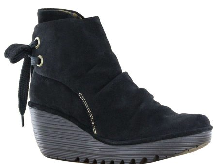 Yama Soft Leather Women s Wedge Heel Ankle Boots Online Sale