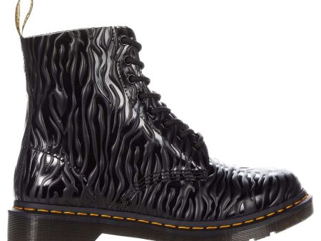 1460 Pascal Zebra Pattern Glossy Leather Women s Ankle Boots For Discount