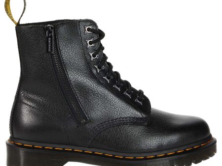 1460 Pascal Lace & Zip Leather Unisex Ankle Boots For Sale