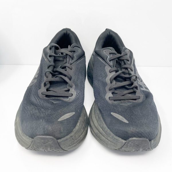 Hoka One One Mens Bondi 8 1123202 BBLC Black Running Shoes Sneakers Size 12 D For Sale