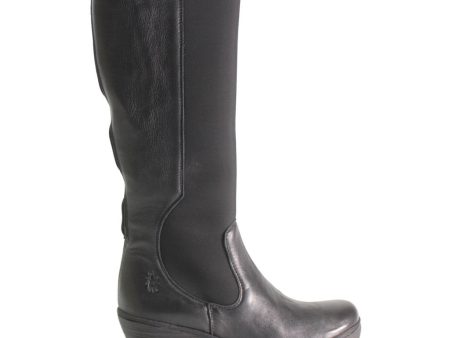 Yoja401Fly Leather Women s Zip Up Knee High Boots Sale