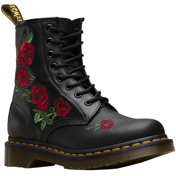 1460 Vonda Floral Rose Leather Women s Ankle Boots Online Hot Sale