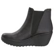 Yoss Mousse Leather Women s Wedge Heel Chelsea Boots Online Hot Sale