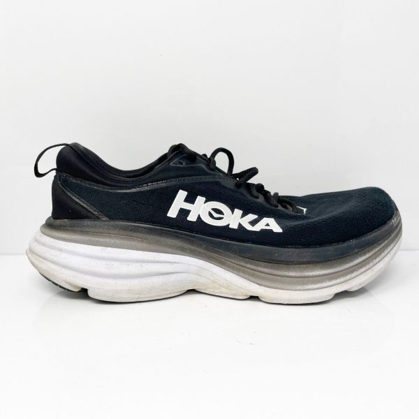 Hoka One One Womens Bondi 8 1127952 BWHT Black Running Shoes Sneakers Size 8.5 B Discount