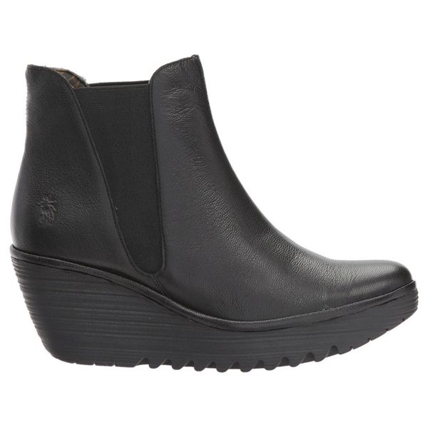 Yoss Mousse Leather Women s Wedge Heel Chelsea Boots Online Hot Sale