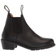 1671 Water-Resistant Leather Women s Heeled Chelsea Boots Fashion