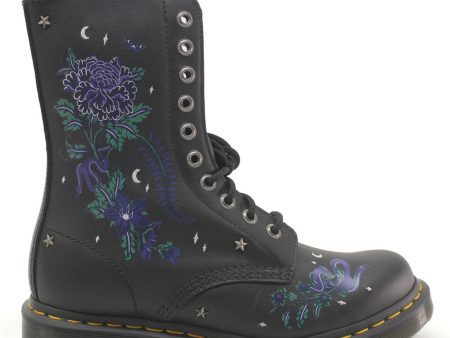 1490 Floral Smooth Leather Women s Mid-Calf Boots Online