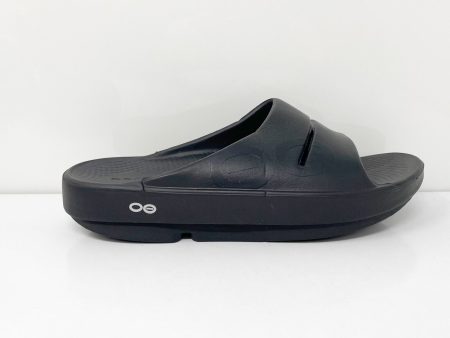 Oofos Unisex OOahh Black Open Toe Slip On Slide Sandals Size M 7 W 9 Online Hot Sale