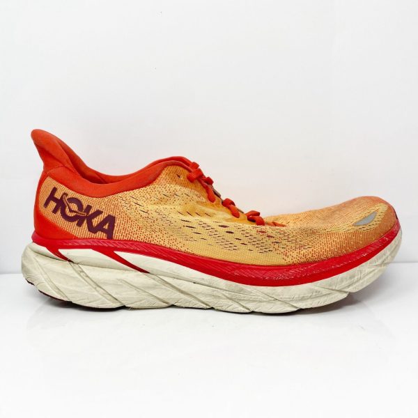 Hoka One One Mens Clifton 8 1119393 FBOR Orange Running Shoes Sneakers Sz 9.5 D Fashion