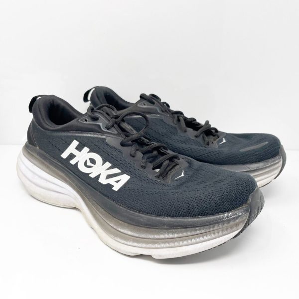 Hoka One One Womens Bondi 8 1127952 BWHT Black Running Shoes Sneakers Size 8.5 B Discount