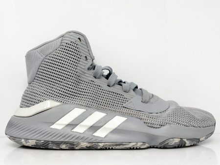 Adidas Mens Pro Bounce 2019 EF0474 Gray Basketball Shoes Sneakers Size 9 For Discount