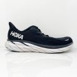 Hoka One One Mens Clifton 8 1121374 BWHT Black Running Shoes Sneakers Sz 10.5 2E Supply