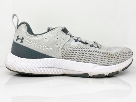 Under Armour Mens Charged Focus 3024277-100 Gray Running Shoes Sneakers Size 8 For Sale