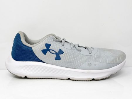 Under Armour Mens Charged Pursuit 3 3025424-102 Gray Running Shoes Sneakers 8.5 Online Sale