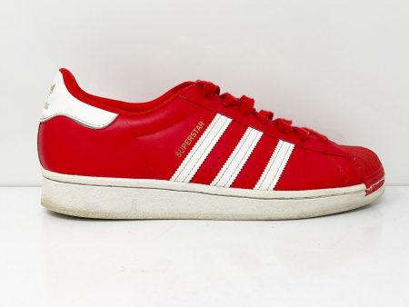 Adidas Mens Superstar GY5794 Red Casual Shoes Sneakers Size 10.5 Online now