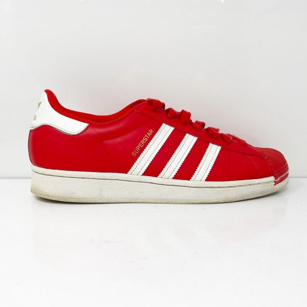 Adidas Mens Superstar GY5794 Red Casual Shoes Sneakers Size 10.5 Online now