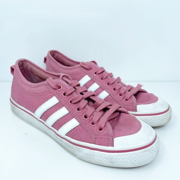 Adidas Mens Nizza BD7668 Pink Casual Shoes Sneakers Size 8 Fashion