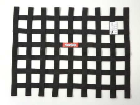 RaceQuip Black 18in H x 24W SFI Ribbon Window Net Online Hot Sale